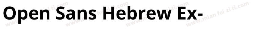 Open Sans Hebrew Ex字体转换